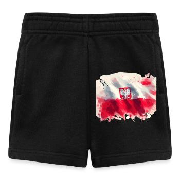 Flagge Fahne Polen Polska polnisch rot weiß - Baby Shorts - Schwarz - Vorne