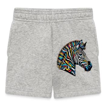 Zebra - Baby Shorts - heather grey - Front