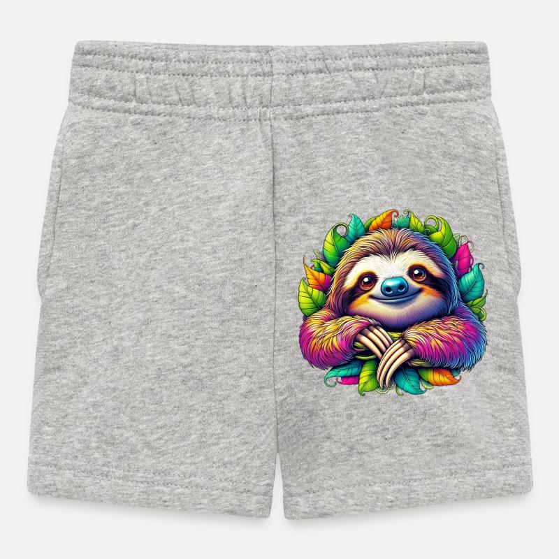 Faultier - Baby Shorts - Grau meliert