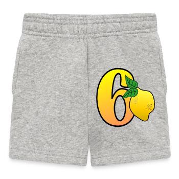 ZAHL 60. GEBURTSTAG - ZITRONE - Baby Shorts - Grau meliert - Vorne