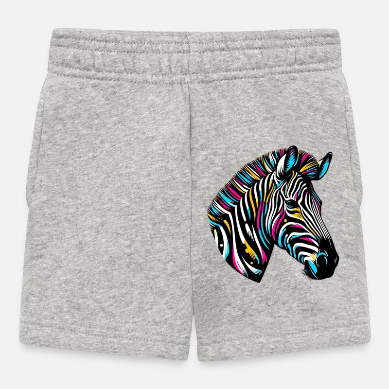 Zebra - Baby Shorts - Grau meliert