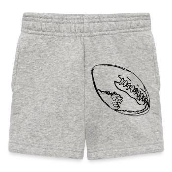 American Football Ball Graphic - Baby Shorts - heather grey - Front