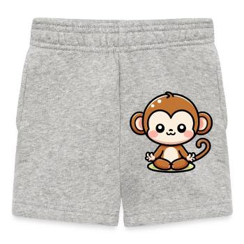 Affe - Baby Shorts - Grau meliert - Vorne