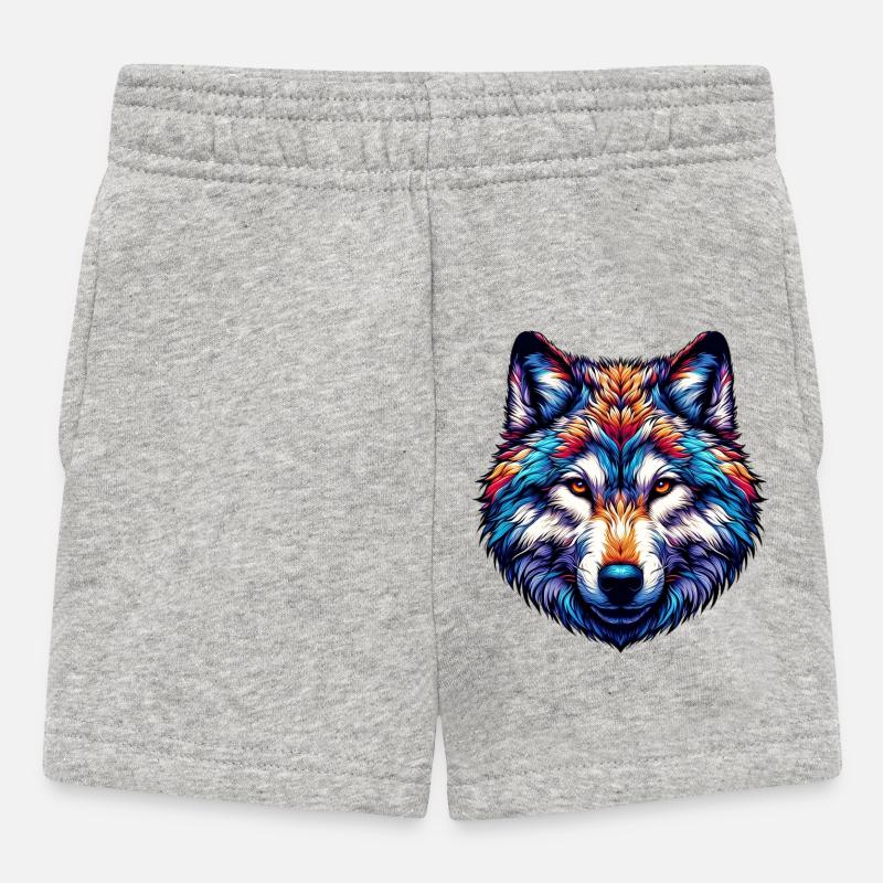 Wolf - Baby Shorts - Grau meliert