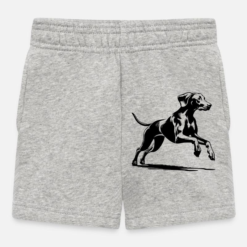 Weimaraner - Baby Shorts - Grau meliert