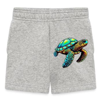 Turtle - Baby Shorts - heather grey - Front