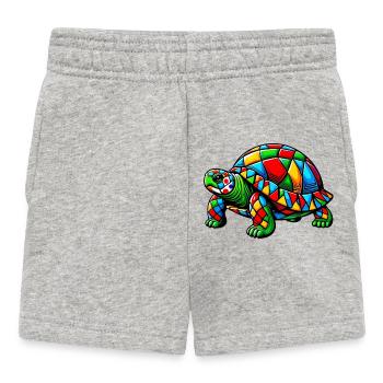 Harlekin-Schildkröte - Baby Shorts - Grau meliert - Vorne