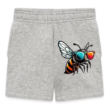 Abeille - Short Bébé - gris chiné - Devant
