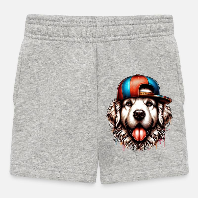 Hund - Baby Shorts - Grau meliert