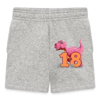 Nr.18 Dino - Baby Shorts - Grau meliert - Vorne