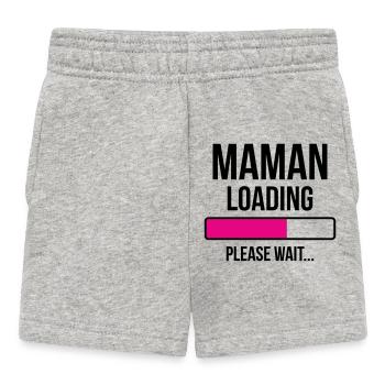 Maman loading... Please Wait - Future Mère - Short Bébé - gris chiné - Devant