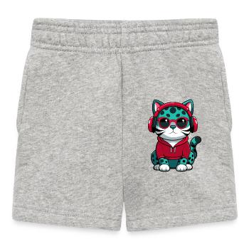 Australian Spotted Mist Cat Breed Cartoon Kawaii - Baby Shorts - heather grey - Front