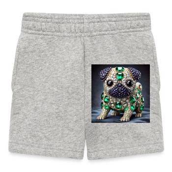 Chemise exclusive au design carlin - Short Bébé - gris chiné - Devant