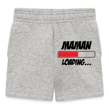 Maman loading... Please Wait - Future Mère - Short Bébé - gris chiné - Devant