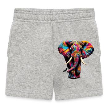 Éléphant - Short Bébé - gris chiné - Devant