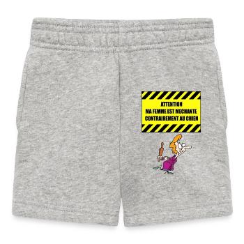Femme méchante - Short Bébé - gris chiné - Devant