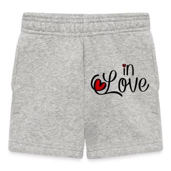 Verliebt - Baby Shorts - Grau meliert - Vorne