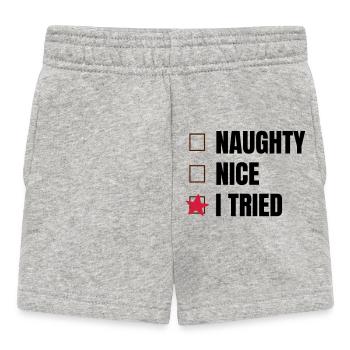 Dictons amusants pour Noël - Short Bébé - gris chiné - Devant