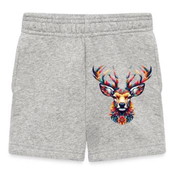 Cerf - Short Bébé - gris chiné - Devant