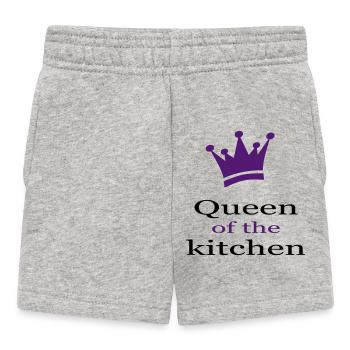 Lustige Kochschürze für Frauen - Baby Shorts - Grau meliert - Vorne