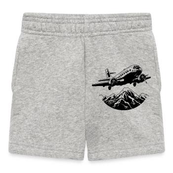 Airplane Graphics - Baby Shorts - heather grey - Front