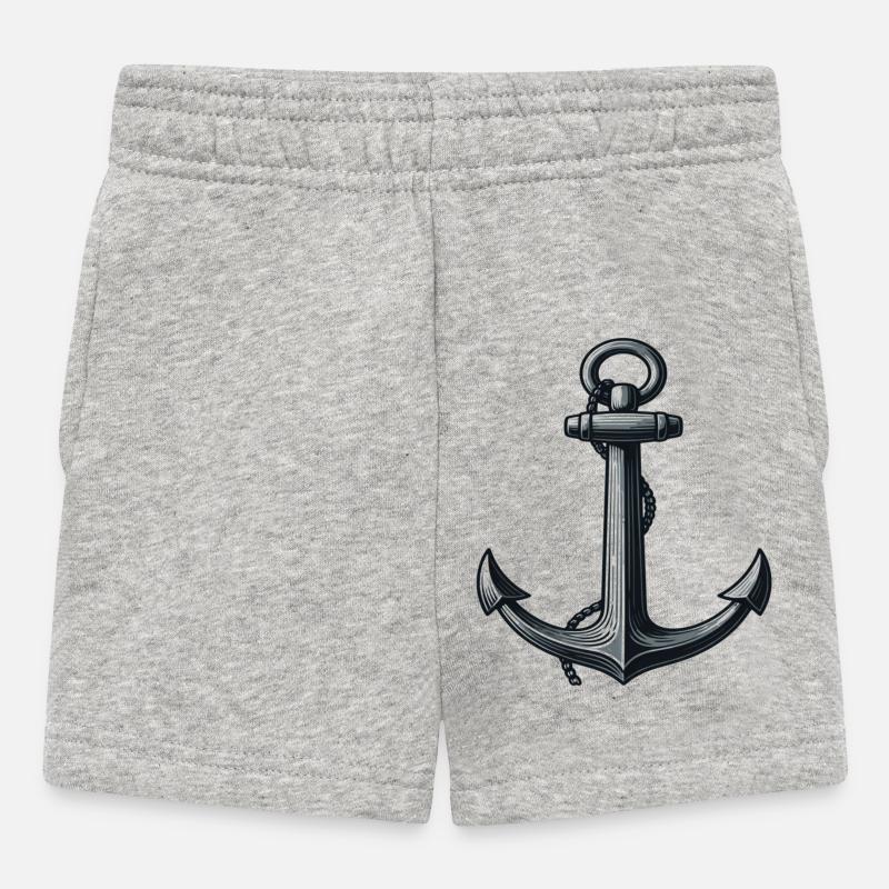 Conception d’ancre maritime pour les aventuriers - Short Bébé - gris chiné