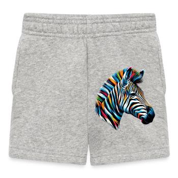 Zebra - Baby Shorts - heather grey - Front