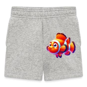 Poisson-clown - Short Bébé - gris chiné - Devant