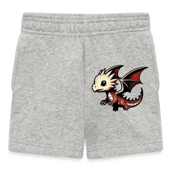 Drache - Baby Shorts - Grau meliert - Vorne