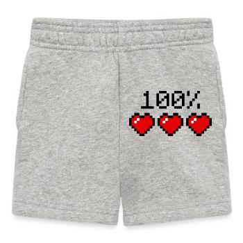 Déclaration à cent pour cent du partenaire ou de l’athlète - Short Bébé - gris chiné - Devant