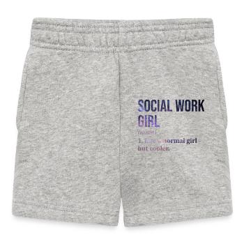 travail social - Short Bébé - gris chiné - Devant