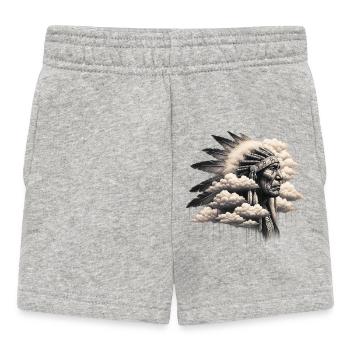 Amérindien Américain - Short Bébé - gris chiné - Devant