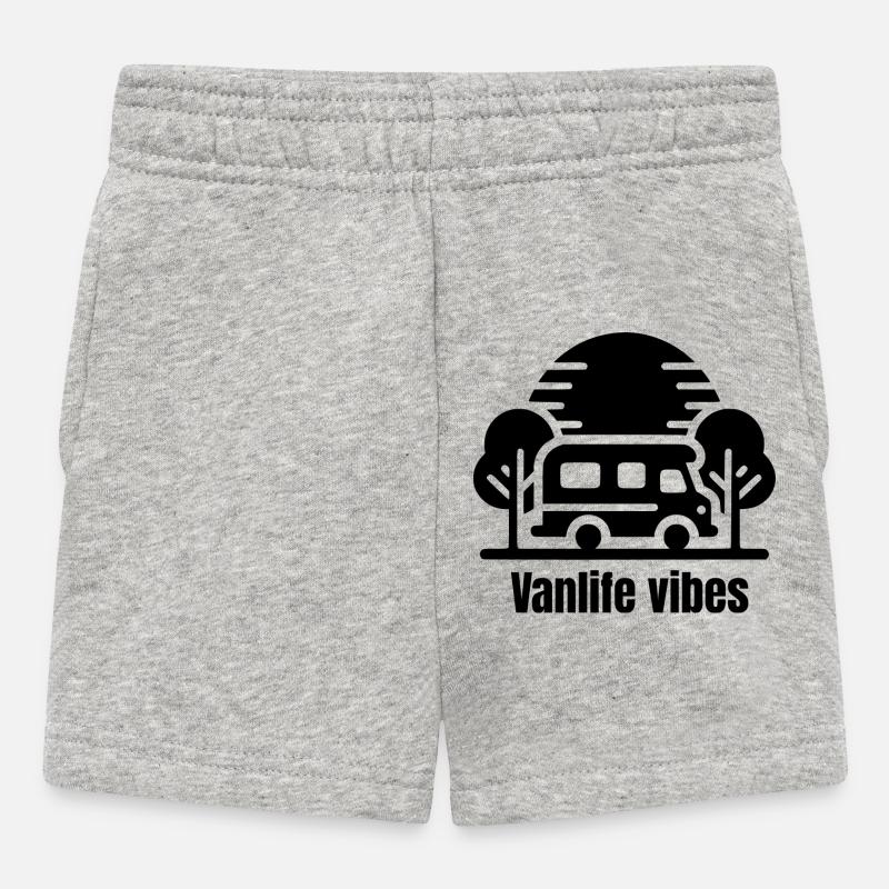 Ambiance Vanlife - Short Bébé - gris chiné