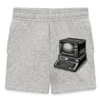 Classic retro PC - Baby Shorts - heather grey - Front