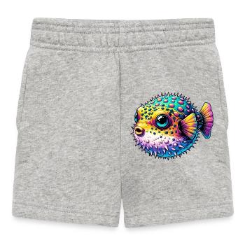Kugelfisch - Baby Shorts - Grau meliert - Vorne