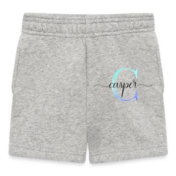 C| Monogramm | Name | Casper | Watercolor - Baby Shorts - Grau meliert - Vorne
