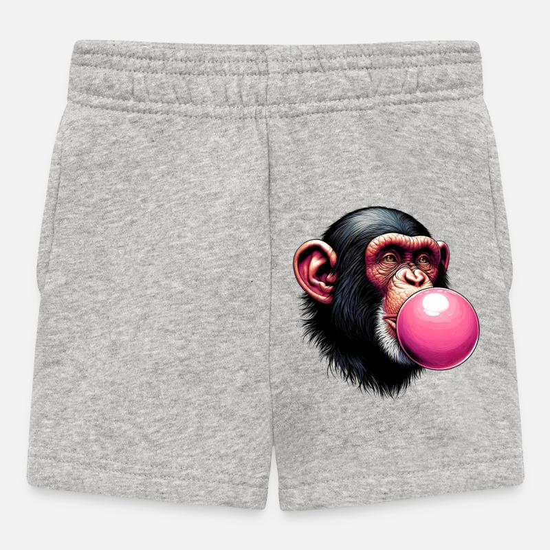 Monkey - Baby Shorts - heather grey
