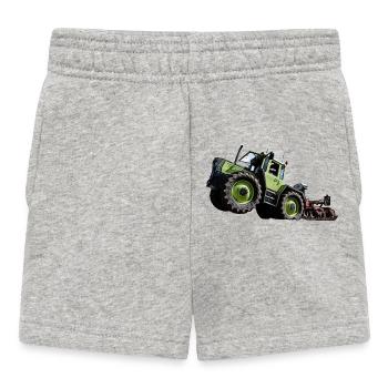 Tracteur vert MB trac 1300 démarreur haut - Short Bébé - gris chiné - Devant