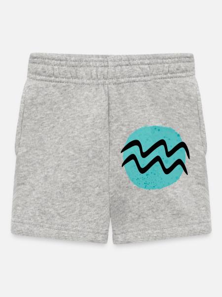 Sternzeichen Wassermann - Baby Shorts - Grau meliert