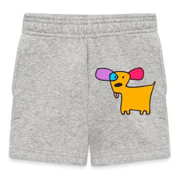 06 Doggie Short Color - Baby Shorts - heather grey - Front