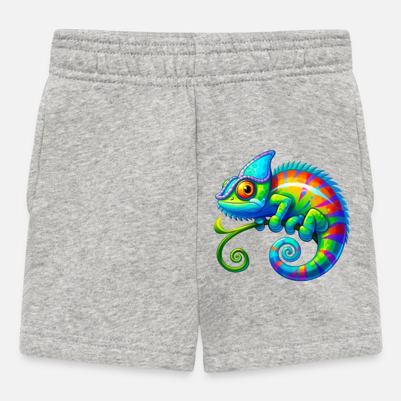 Caméléon - Short Bébé - gris chiné