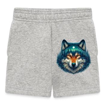 Wolf - Baby Shorts - heather grey - Front