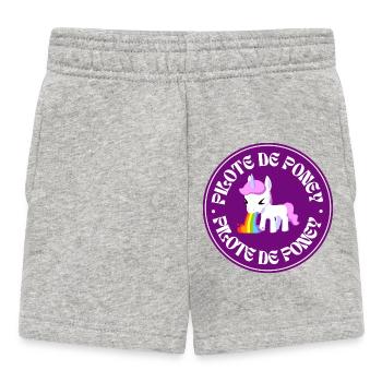 Pony Pilot - Baby Shorts - heather grey - Front