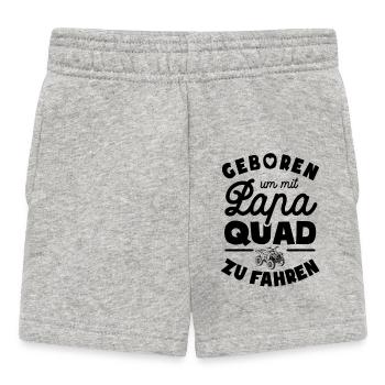 Geboren um mit Papa Quad zu fahren - Baby Shorts - Grau meliert - Vorne