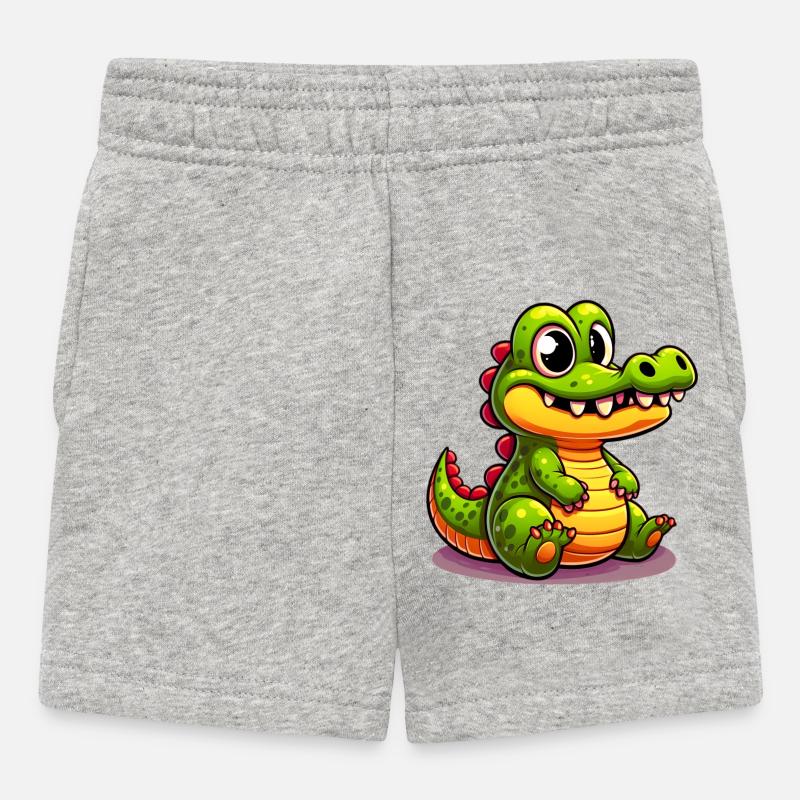 Alligator Crocodile - Short Bébé - gris chiné