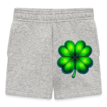 Trèfle à quatre feuilles - Short Bébé - gris chiné - Devant
