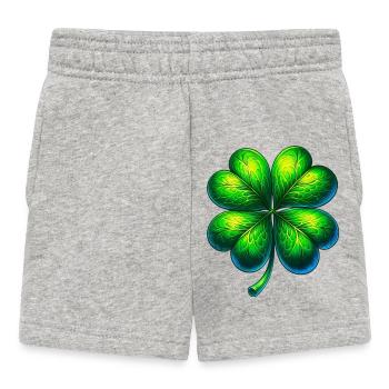 Trèfle à quatre feuilles - Short Bébé - gris chiné - Devant