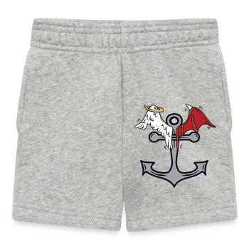 anchor seafaring heavenly devilish maritime - Baby Shorts - heather grey - Front