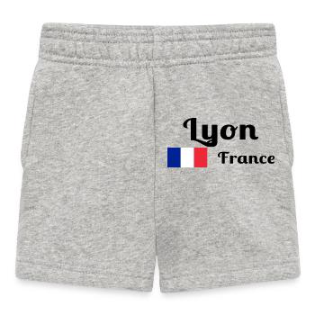 Lyon France- Imprimés stylés - Short Bébé - gris chiné - Devant