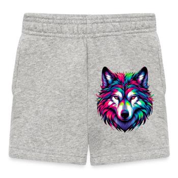 Wolf - Baby Shorts - heather grey - Front